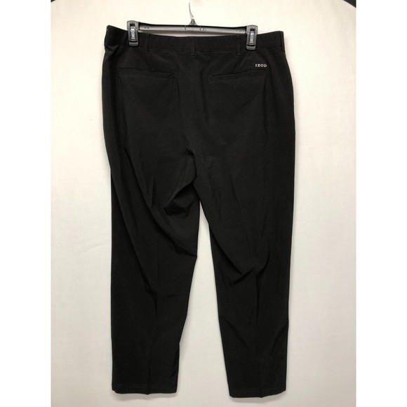 Izod Men Chino Golf Pants Size 40x30 Black Polyester Blend B246 -20 - Picture 16 of 16